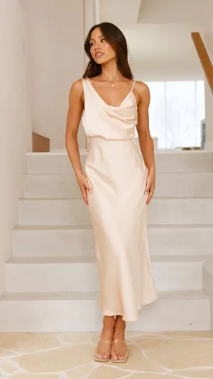 Trendy evening gown Sand Shore Audrey Maxi Dress - Champagne