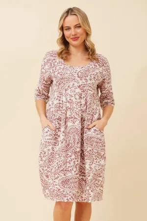 Transitional Clothing PISA PAISLEY PRINT LINEN DRESS