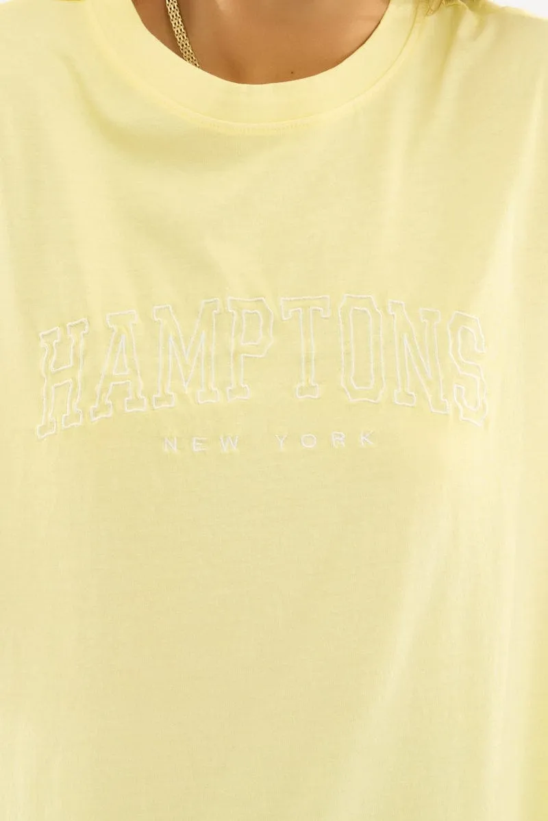 Holiday Outfit Style Yellow Graphic Tee Short Sleeve