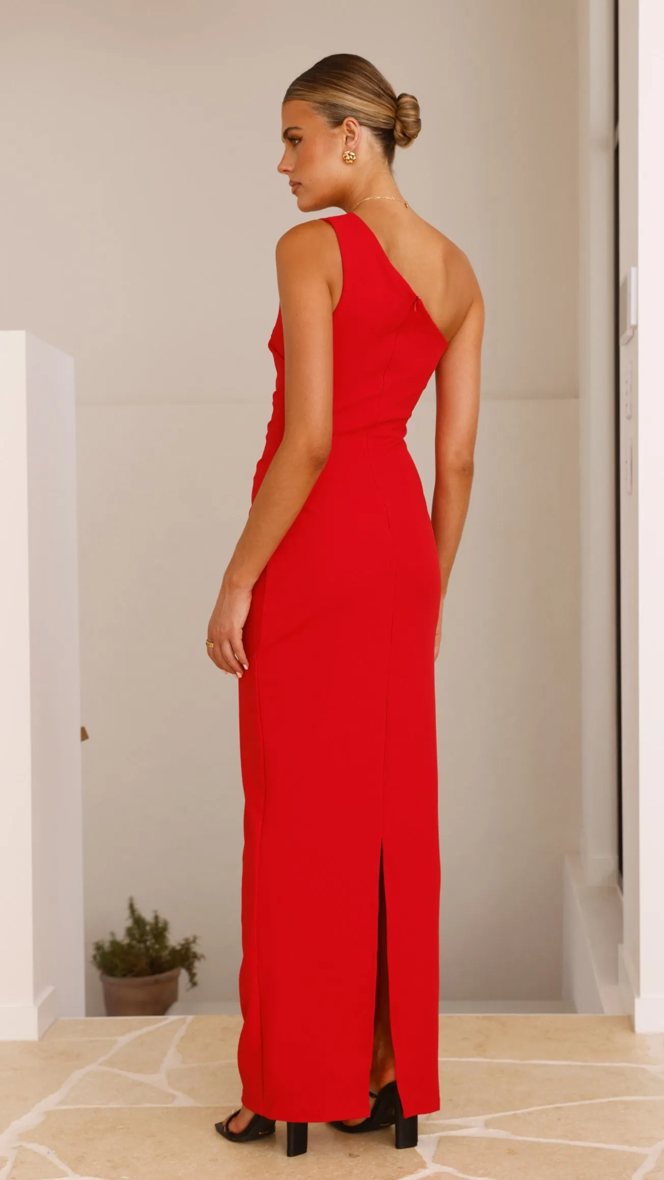 Golden Sand Urban View Cataleya Maxi Dress - Red