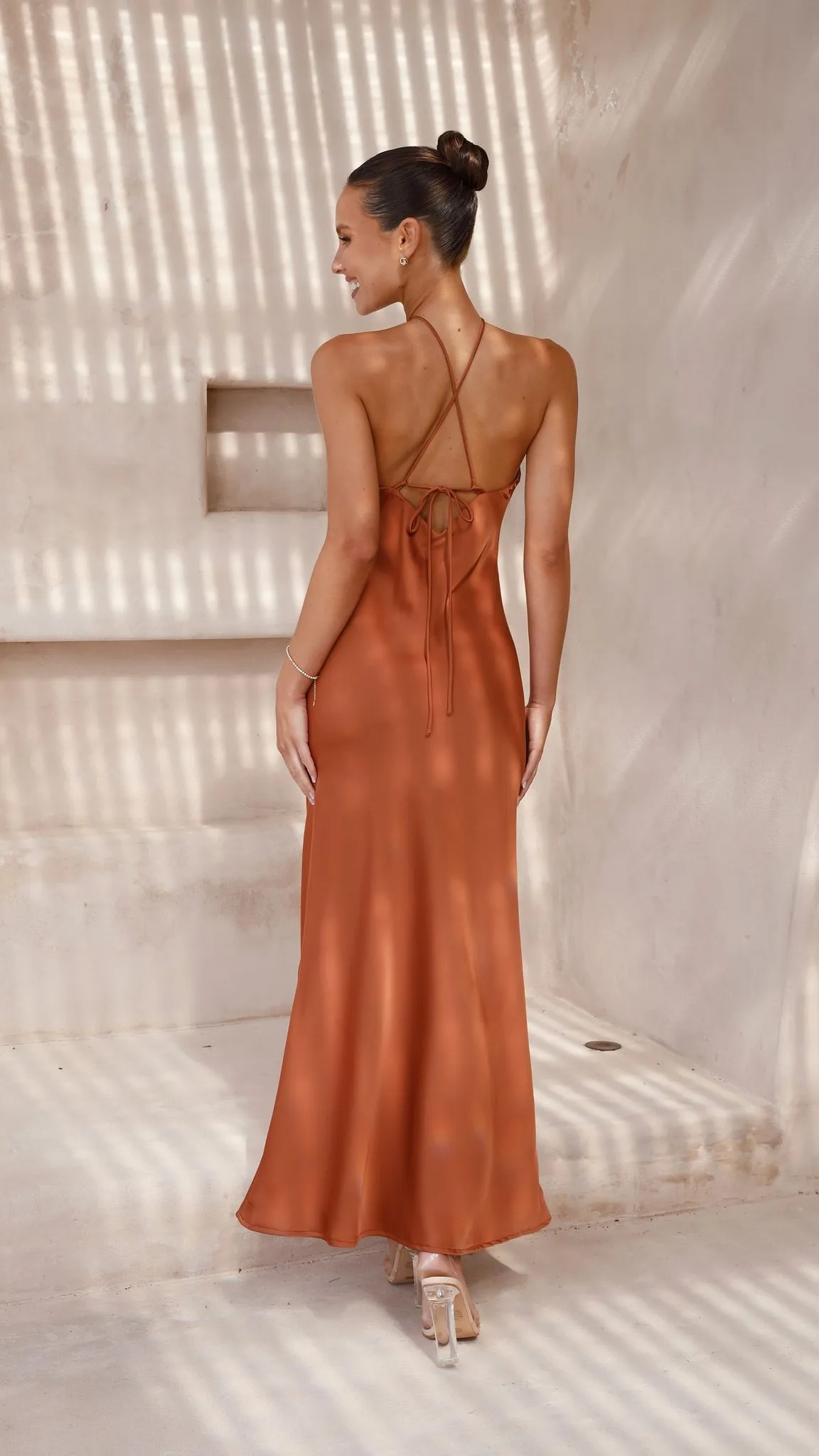 Breezy resort maxi Versatile occasion dress Chiara Maxi Dress - Copper