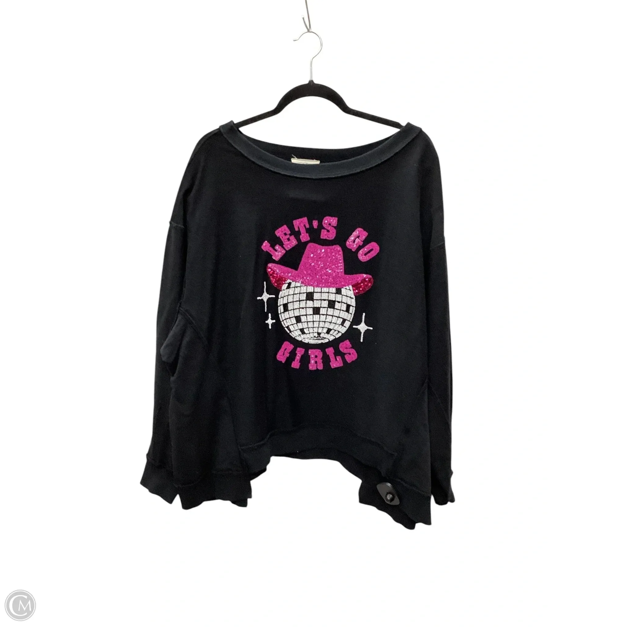 Classic Hoodie Breezy Comfort Sweatshirt Crewneck By Fantastic Fawn In Black, Size: M