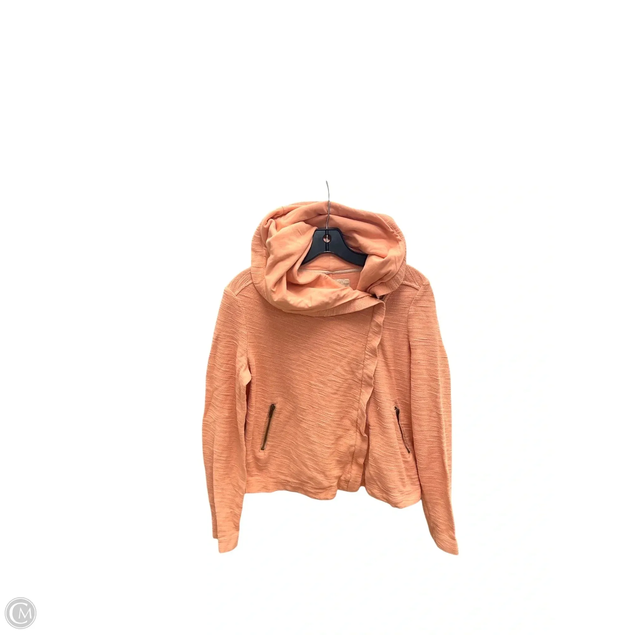 Sweatshirt Hoodie By Saturday/sunday In Orange, Size: Xs Sheer Fit High End