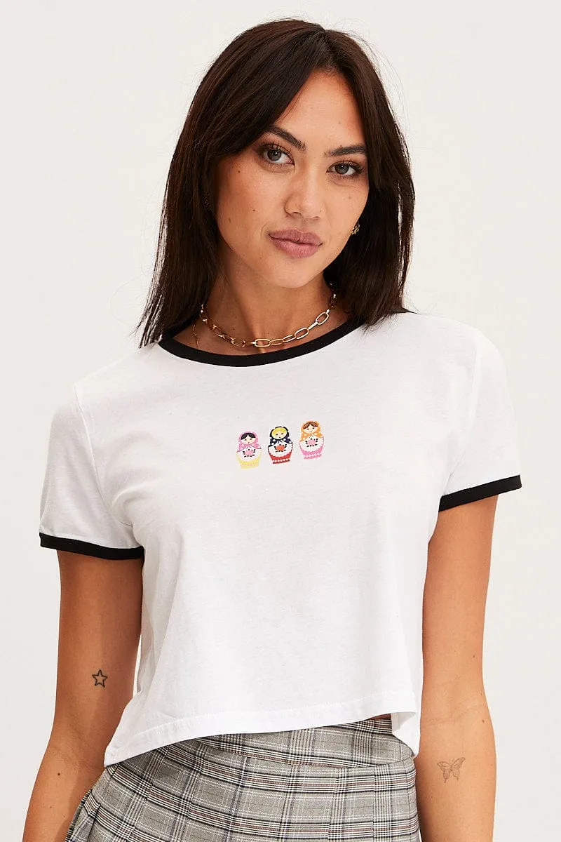 Seasonal Fashion Effortless Comfort White T-Shirt Short Sleeve