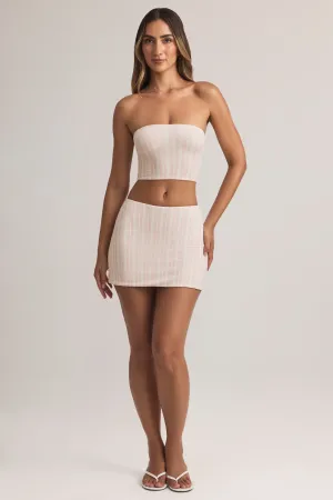Modal Mid-Rise A-Line Mini Skirt in Stripe Print Smart Look
