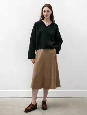 Airy Feel Mid Length A Line Skirt Light Camel