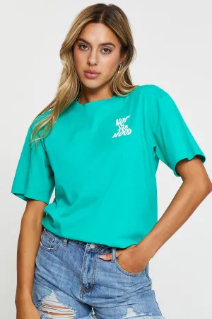 Popular Green Graphic T Shirt Short Sleeve