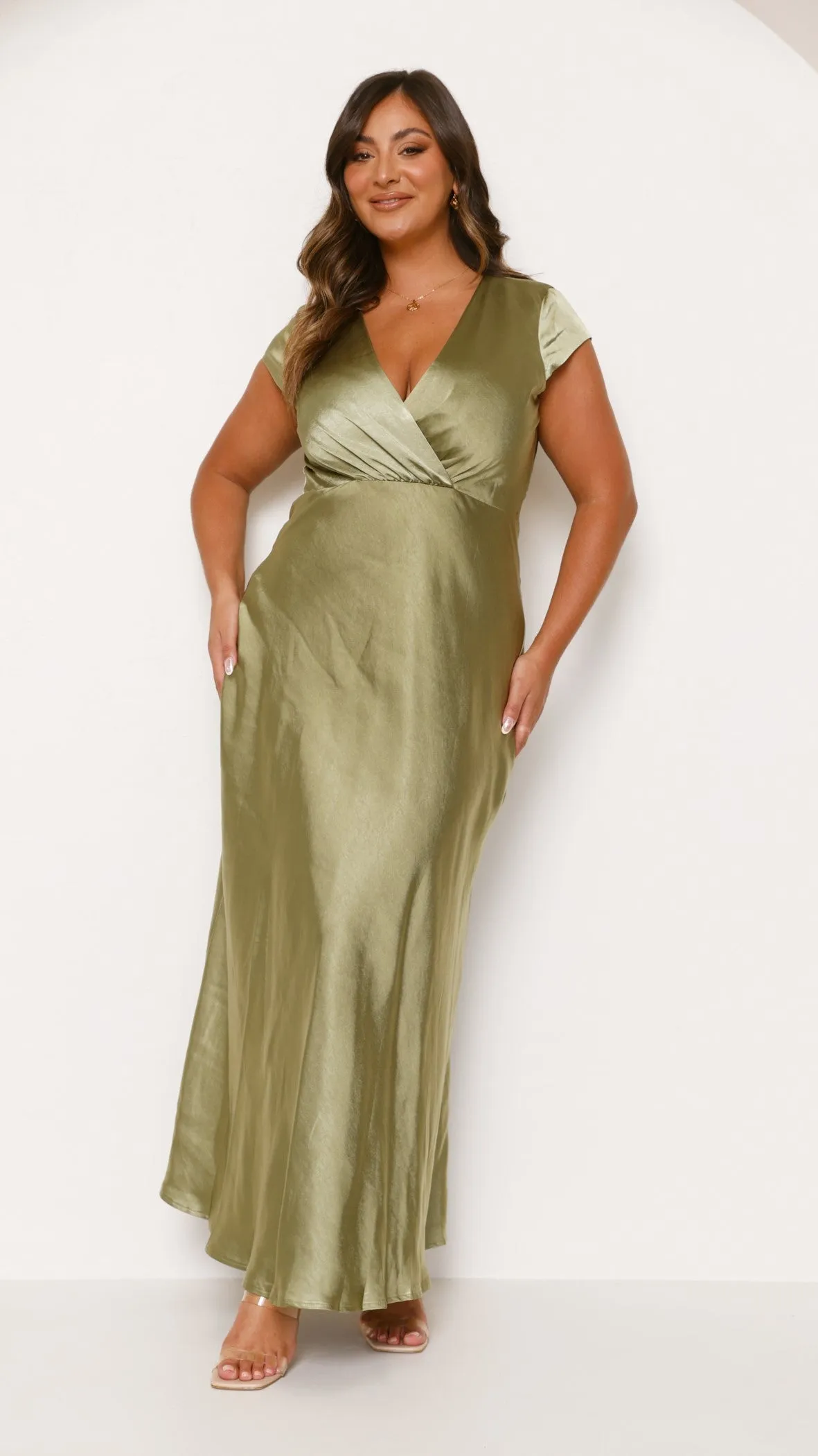 Beach Edge natural fiber Selma Maxi Dress - Olive