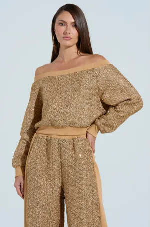 Cozy Fleece KEEP MOVING OFF THE SHOULDER TOP