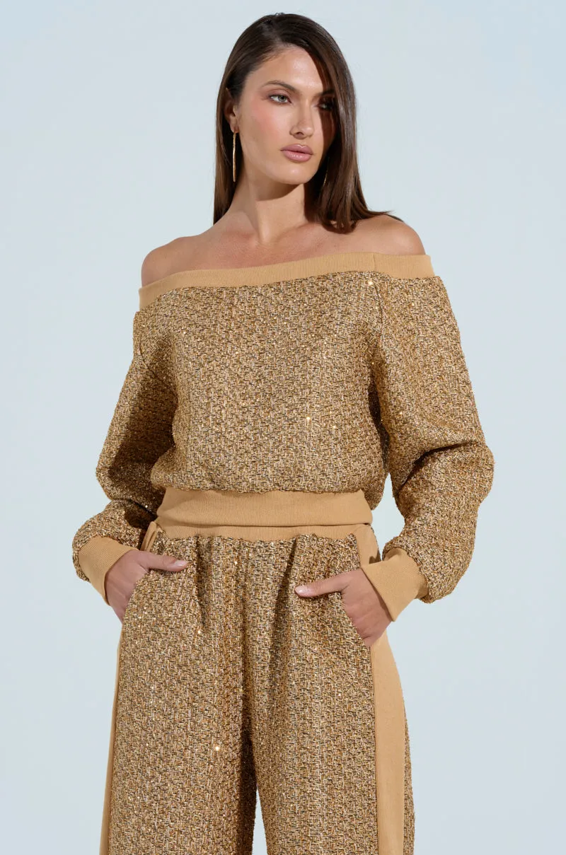 KEEP MOVING OFF THE SHOULDER TOP Fashionable Design