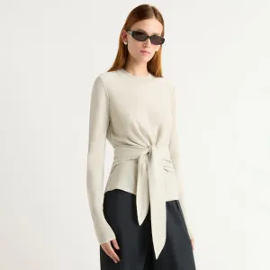 Robin Tie-Front Tencel-Wool Sweater Everyday knitwear