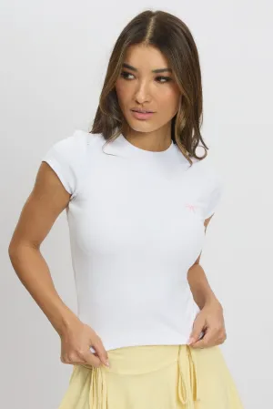 Luxury exclusivity White Graphic Tee Short Sleeve
