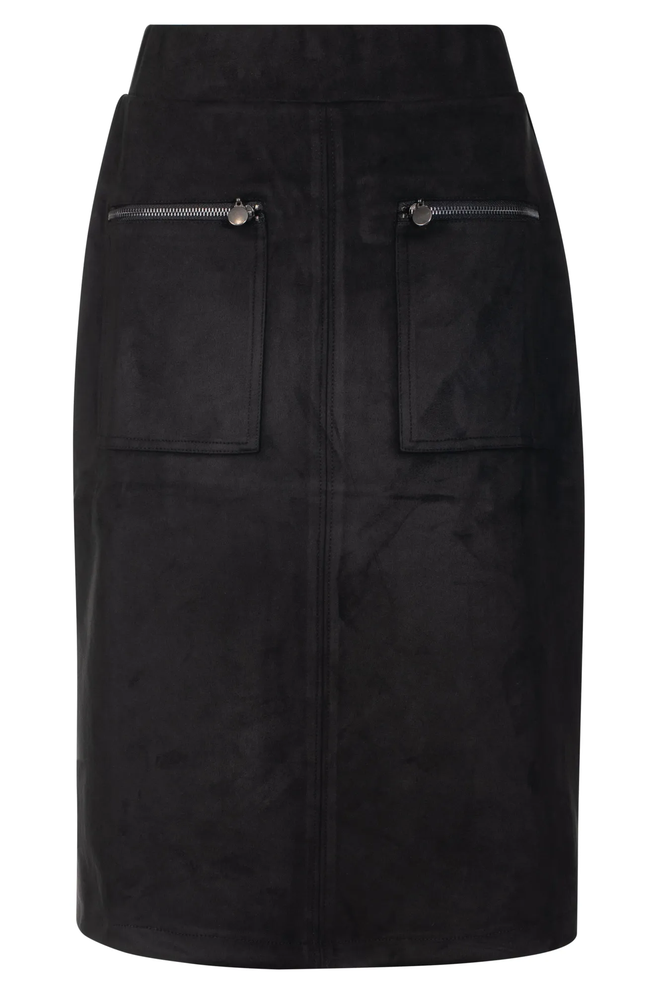 Suede Look Skirt | Black | 4053ZZ Handmade Item Design Detail