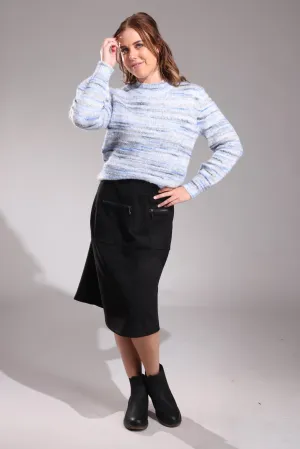 Trendy Outfit Suede Look Skirt | Black | 4053ZZ