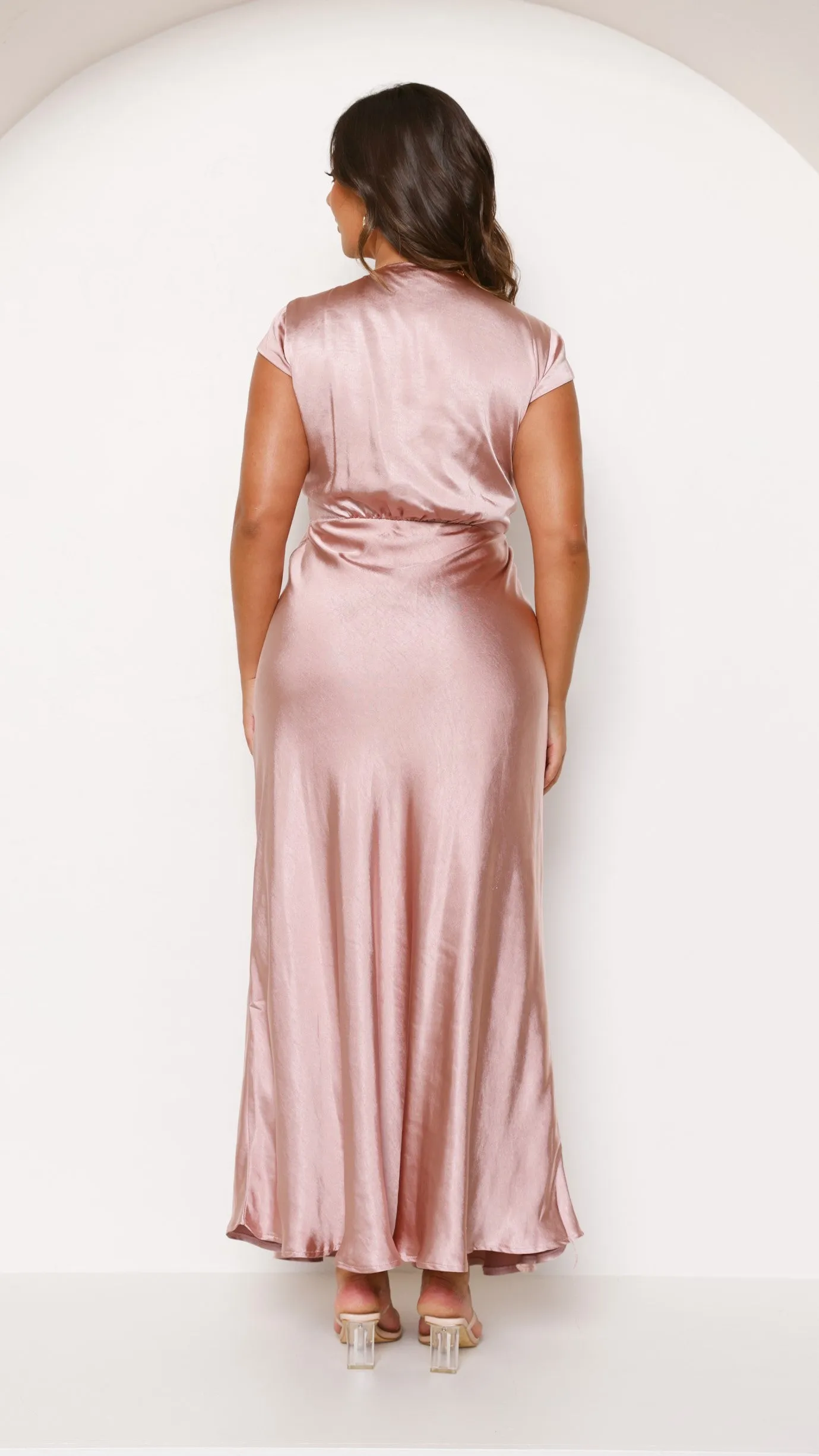 Selma Maxi Dress - Dusty Pink Front Button