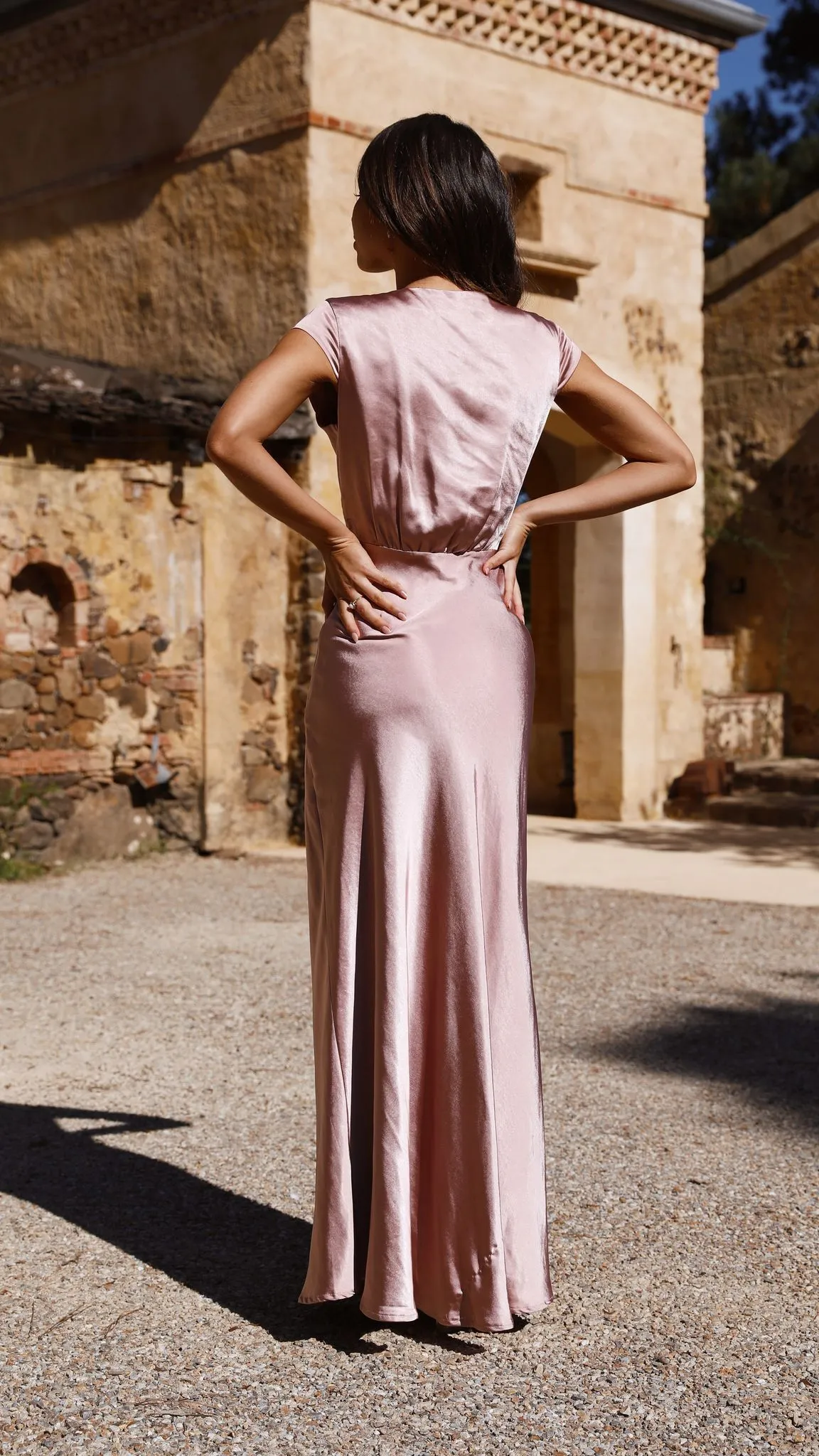 Selma Maxi Dress - Dusty Pink Iron Gate