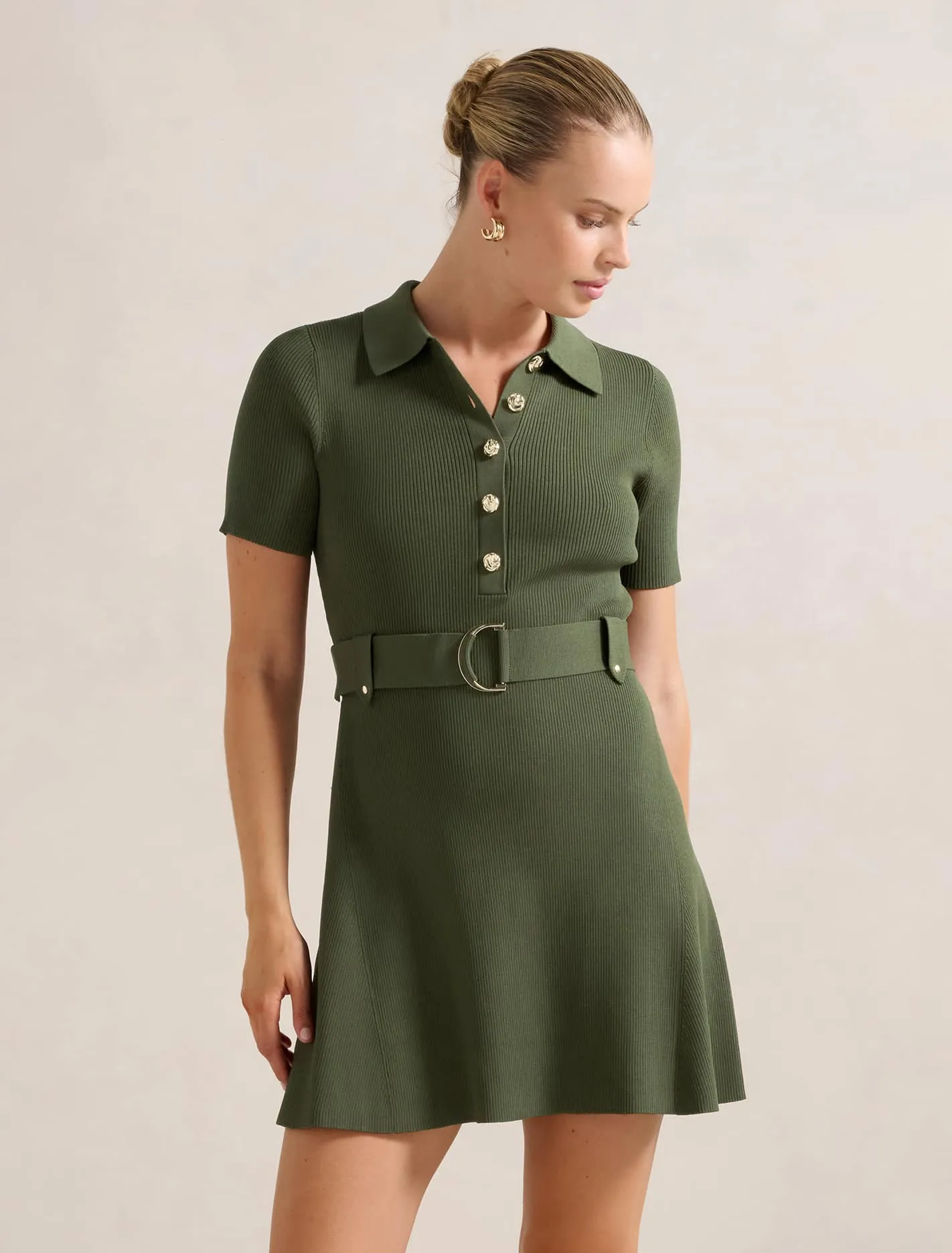 Chic dress for outings Lilah Utility Mini Dress