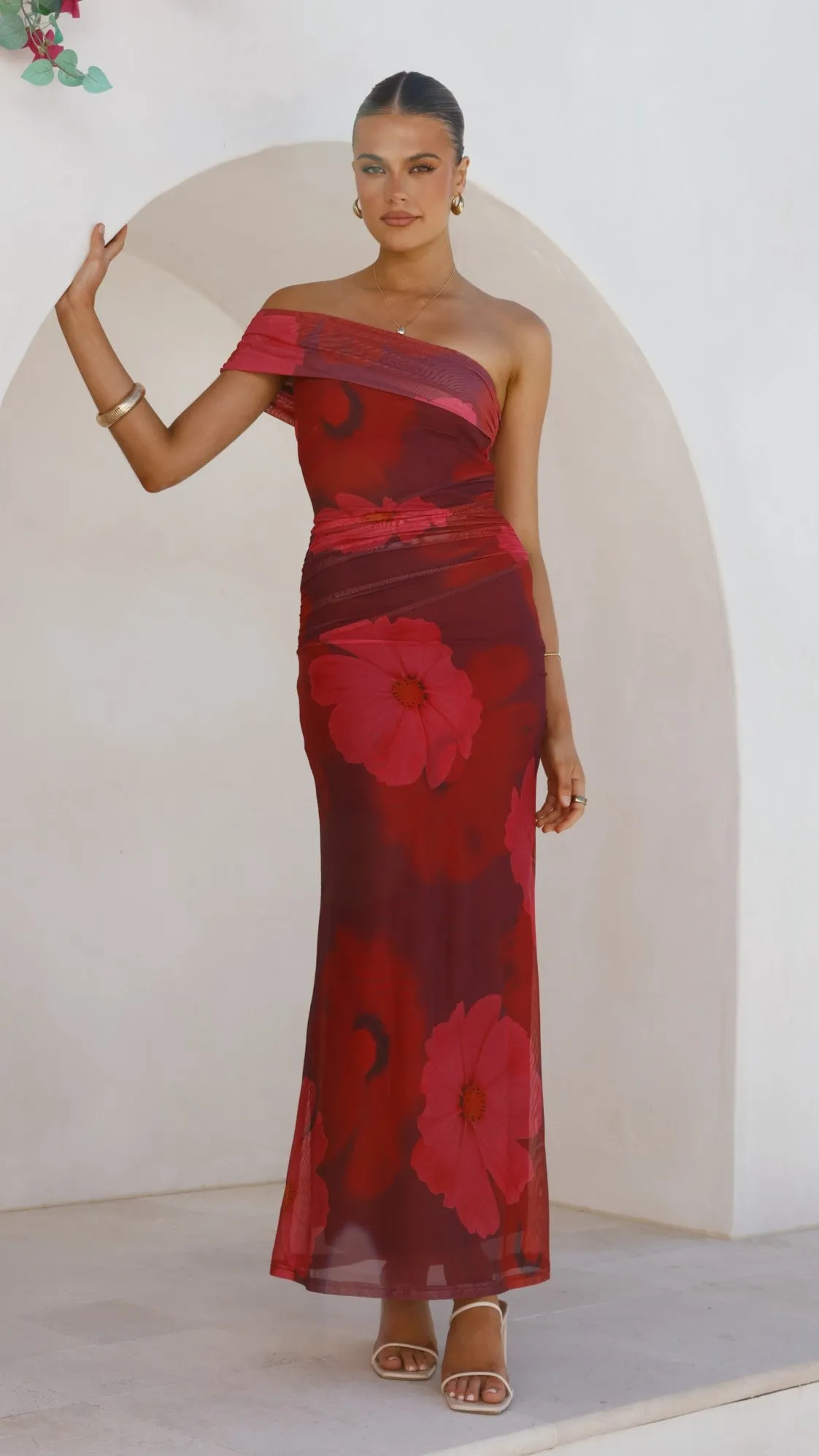 Soft Move Harbor Stroll Jelani Maxi Dress - Red Floral