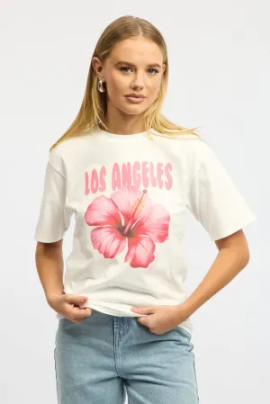 Relaxed Everyday Wear Versatile Comfort White Graphic Tee Short Sleeve