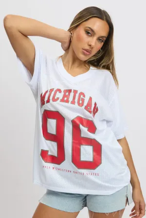Summer Ready Soft Breathable White Sports Tee Short Sleeve