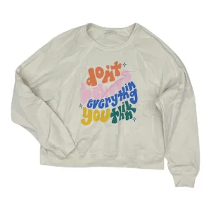 Breathable Lamination Sweatshirt Crewneck By Z Supply In Cream, Size:L