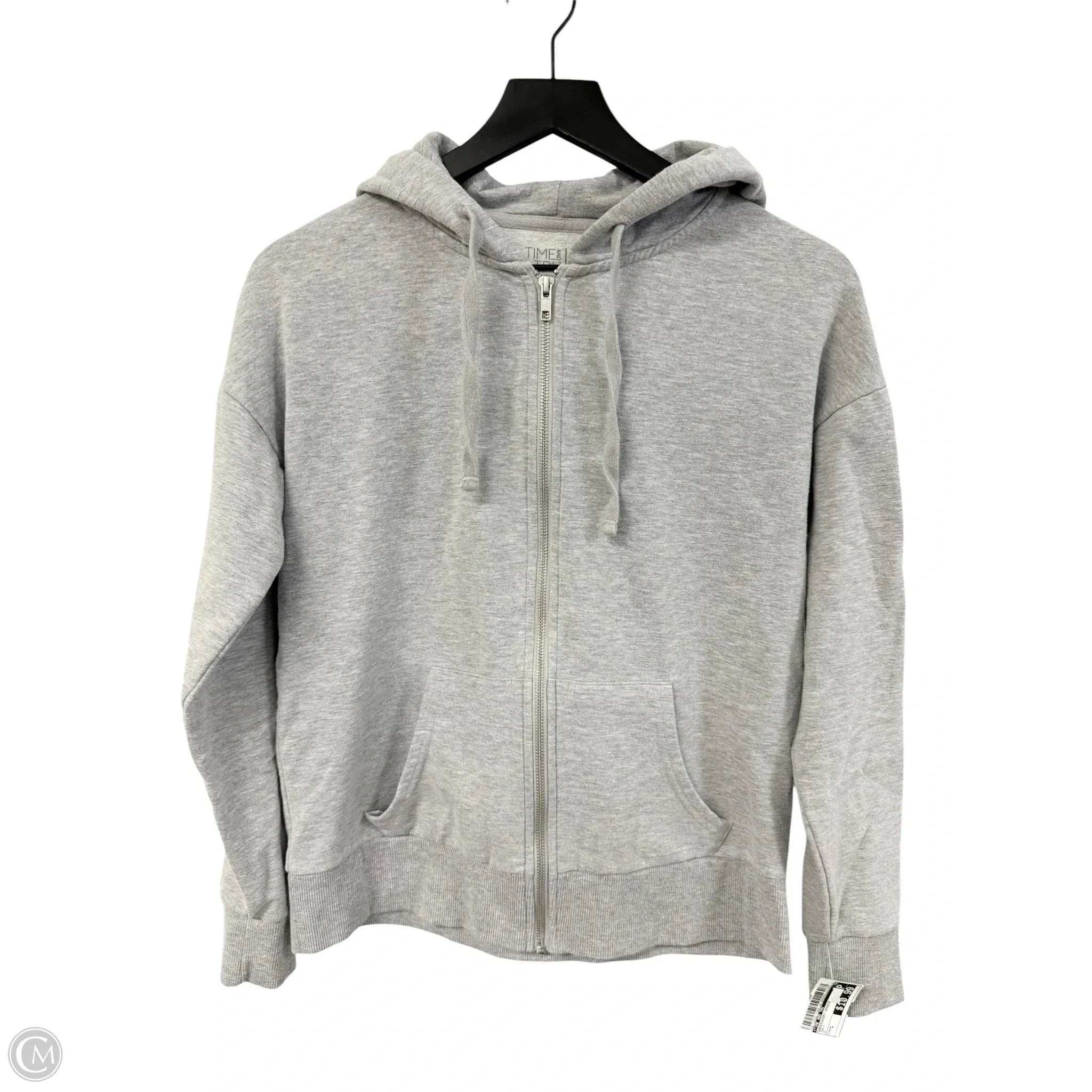 Sweatshirt Hoodie By Time And Tru In Grey, Size: S Comfort Wear LowProfile Fasteners