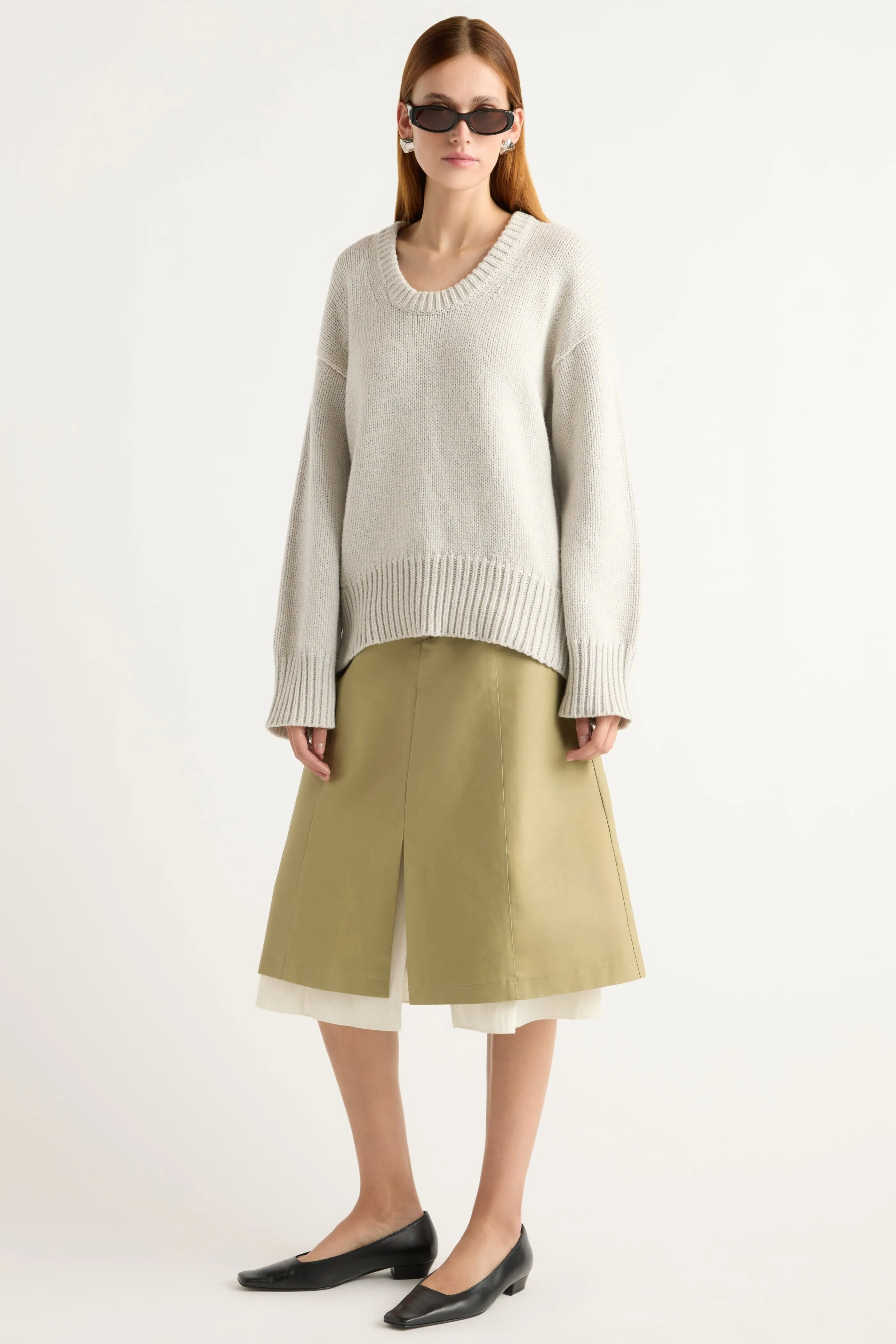 Archie Deep U-Neck Sweater Warm Layers Temperature Regulating