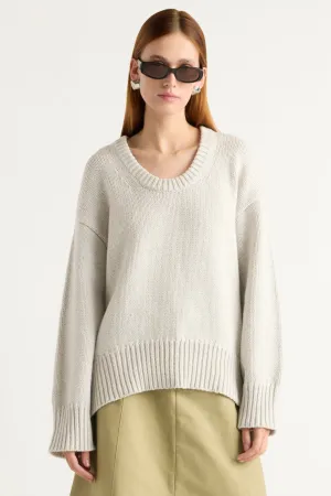 Trendy Knit Archie Deep U-Neck Sweater