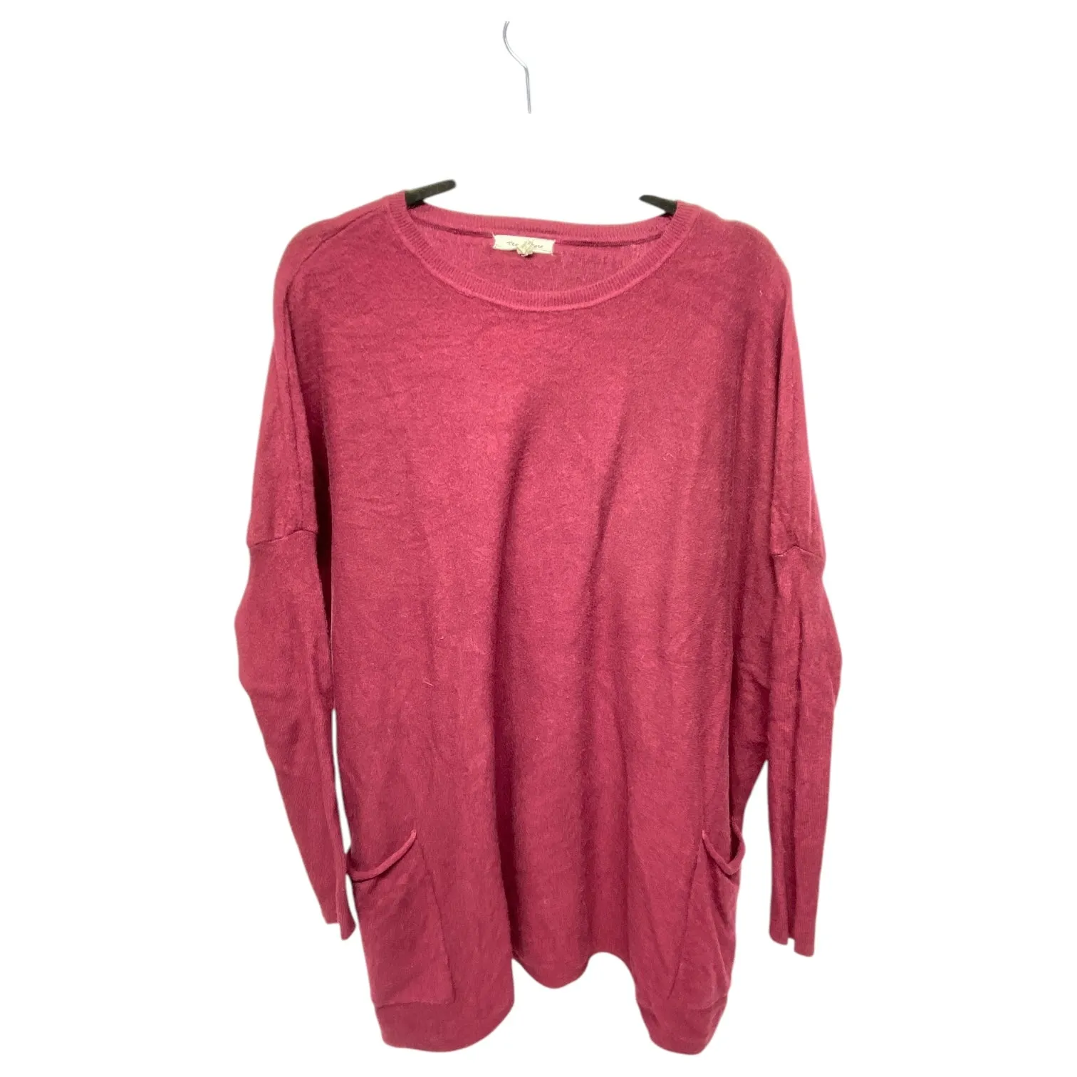 EcoFriendlyDyeProcess Sweatshirt Crewneck By Tea N Rose In Maroon, Size: S