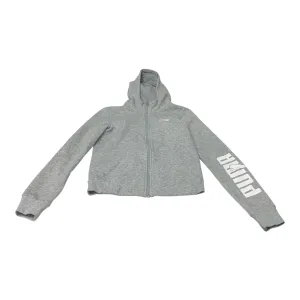 Athletic Sweatshirt Hoodie By Puma In Grey, Size: S Strong Glow