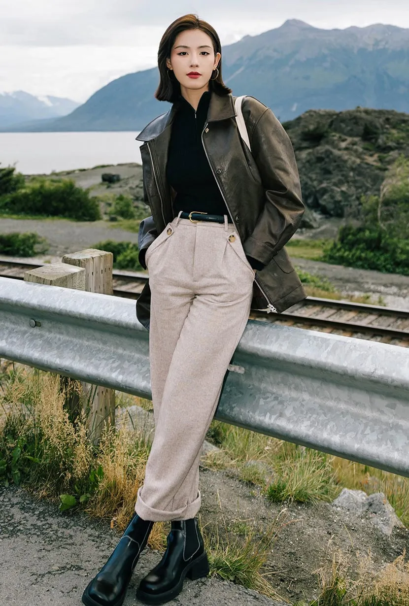 Reign Wool Pants - Oatmeal AntimicrobialCoating