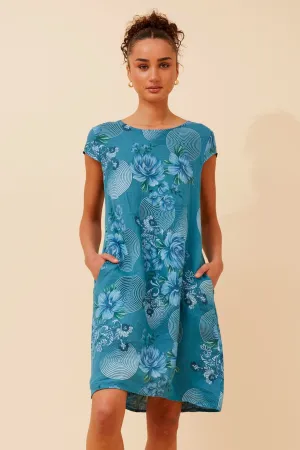SISLEY FLORAL LINEN DRESS OdorResistant Breezy Design