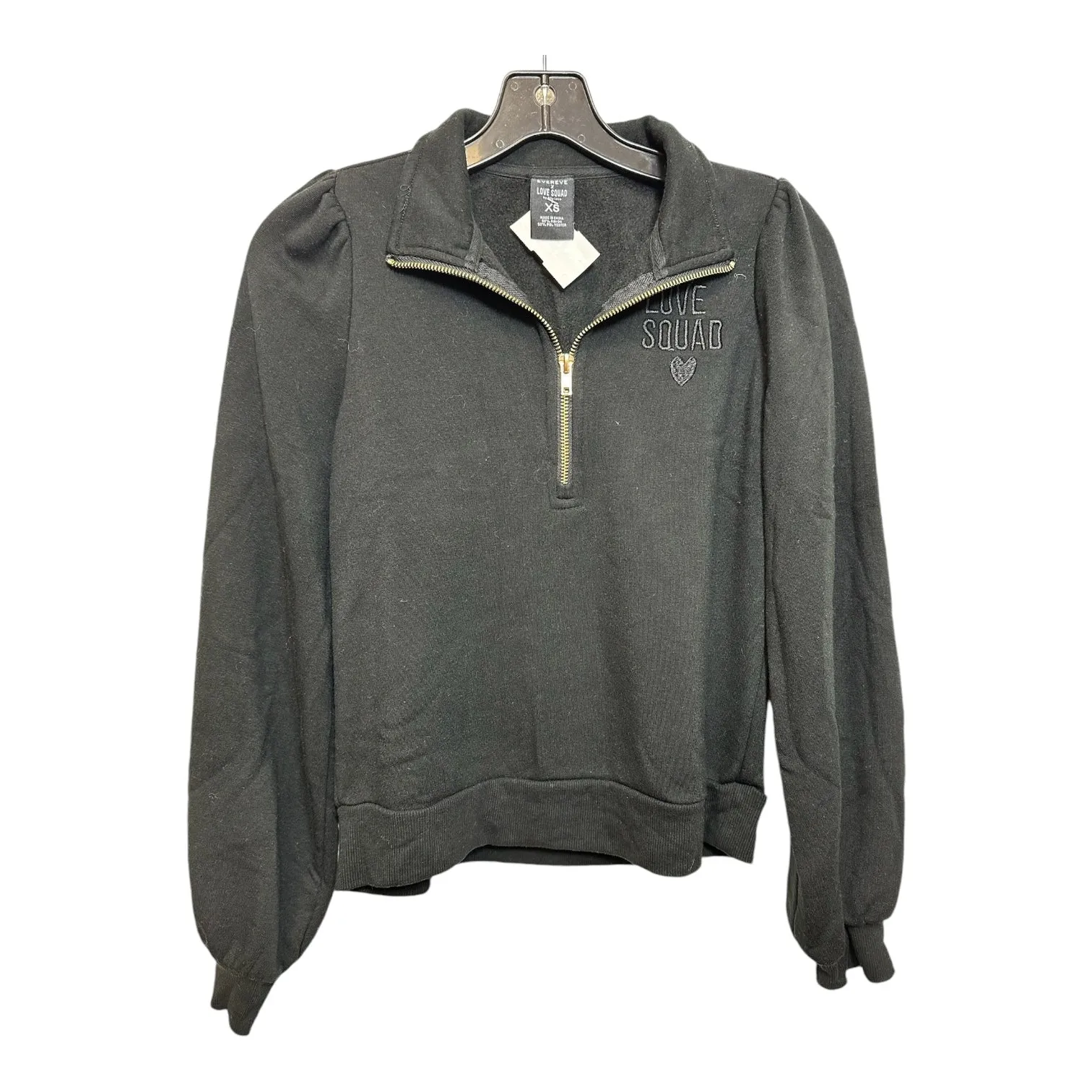 Cozy Cardigan WindproofInterior Sweatshirt Collar By Clothes Mentor In Black, Size: Xs