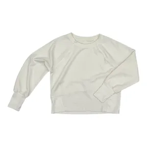 NonIrritating Athletic Sweatshirt Crewneck By Clothes Mentor In Cream, Size:M