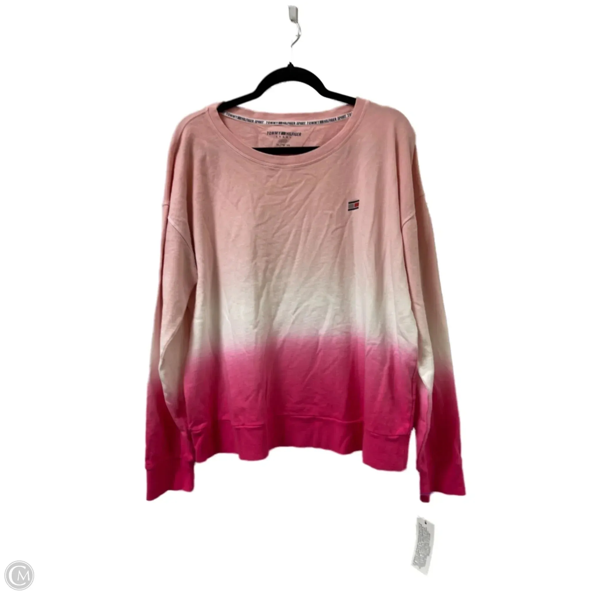 Athletic Sweatshirt Crewneck By Tommy Hilfiger In Pink, Size: Xl AntiPillingFabric