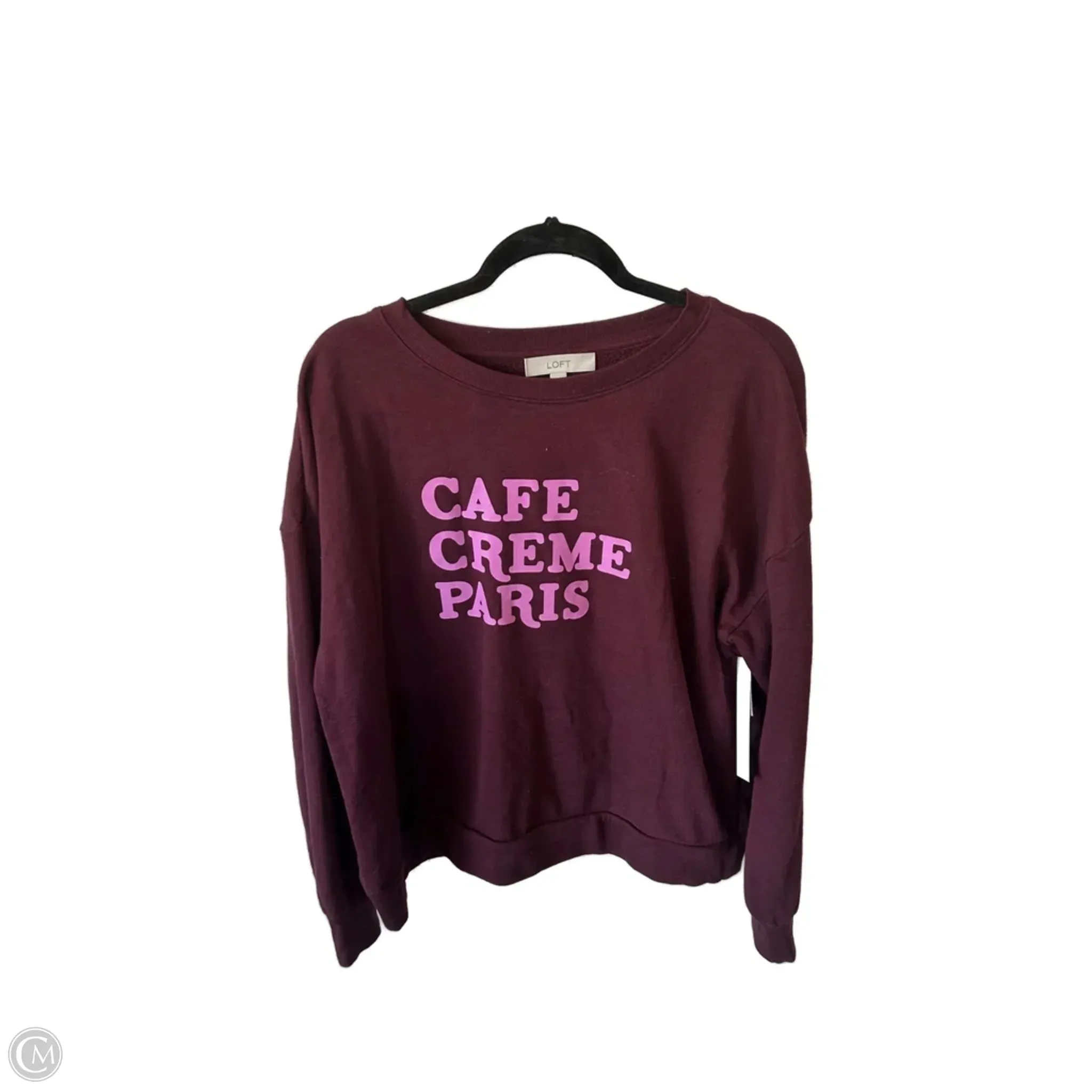 Sweatshirt Crewneck By Loft In Red, Size: L outdoor mode