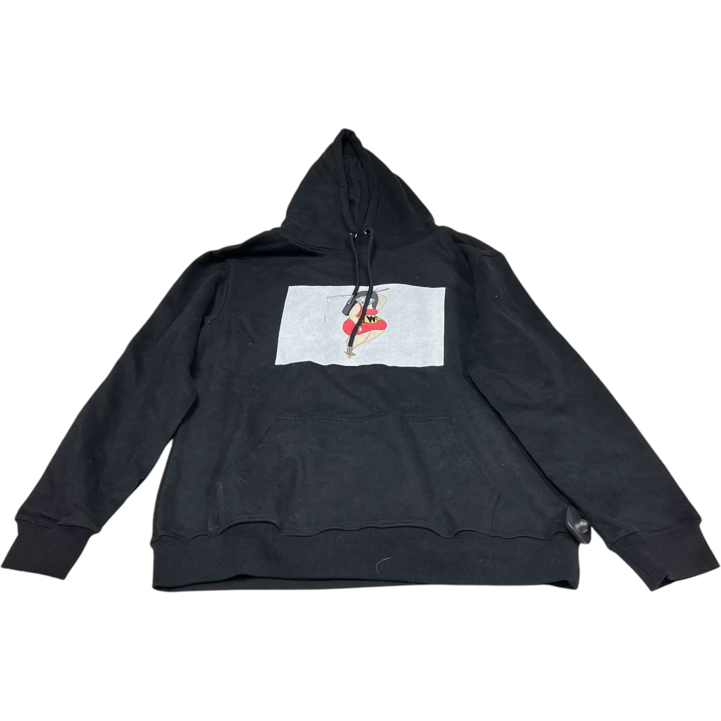 Sweatshirt Hoodie By Nice Shirt! In Black, Size: M Durable Stitching