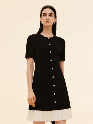 Urban Pop Tencel Blend Color Block Women Knit Mini Dress