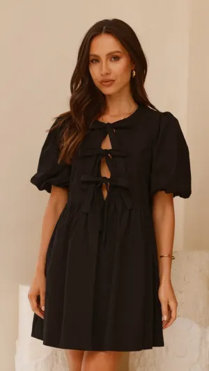 Arana Mini Dress - Black Trend Star Effortless Chic Wear