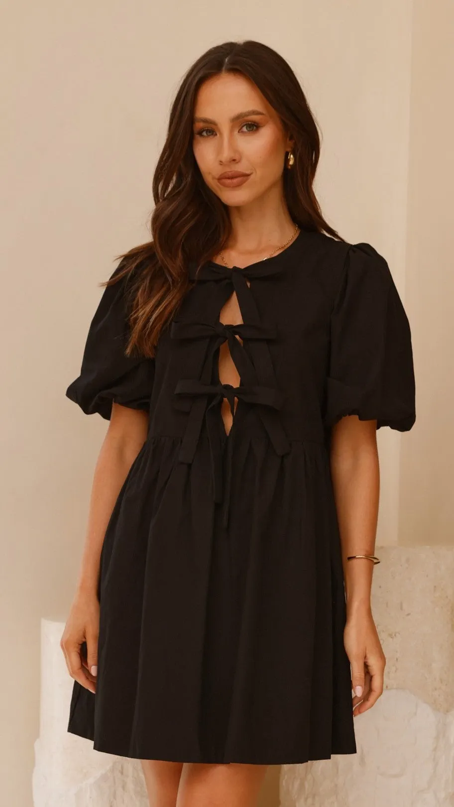 Arana Mini Dress - Black Trend Star Effortless Chic Wear