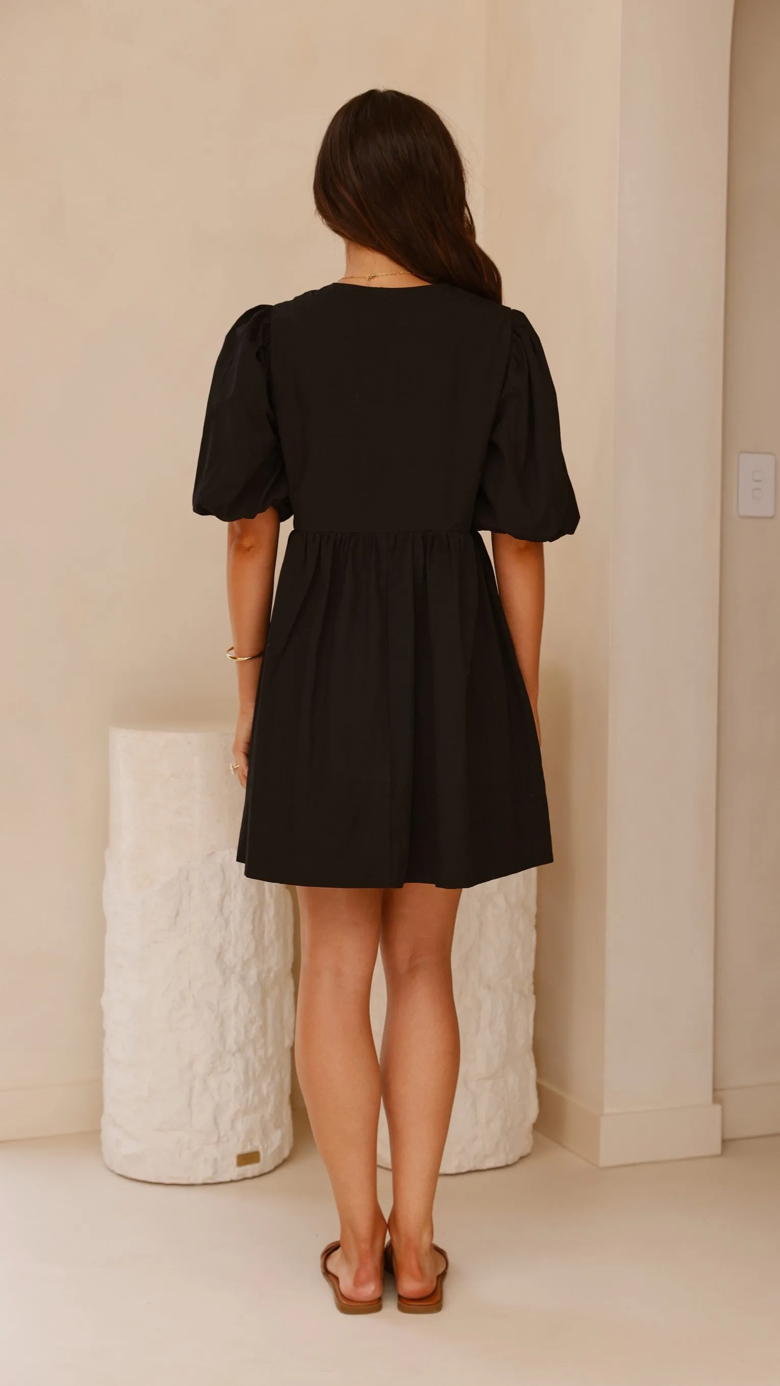 Angle Look Arana Mini Dress - Black