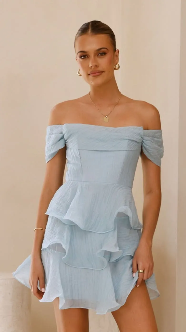 Baddie Vibe Lanelle Mini Dress - Blue