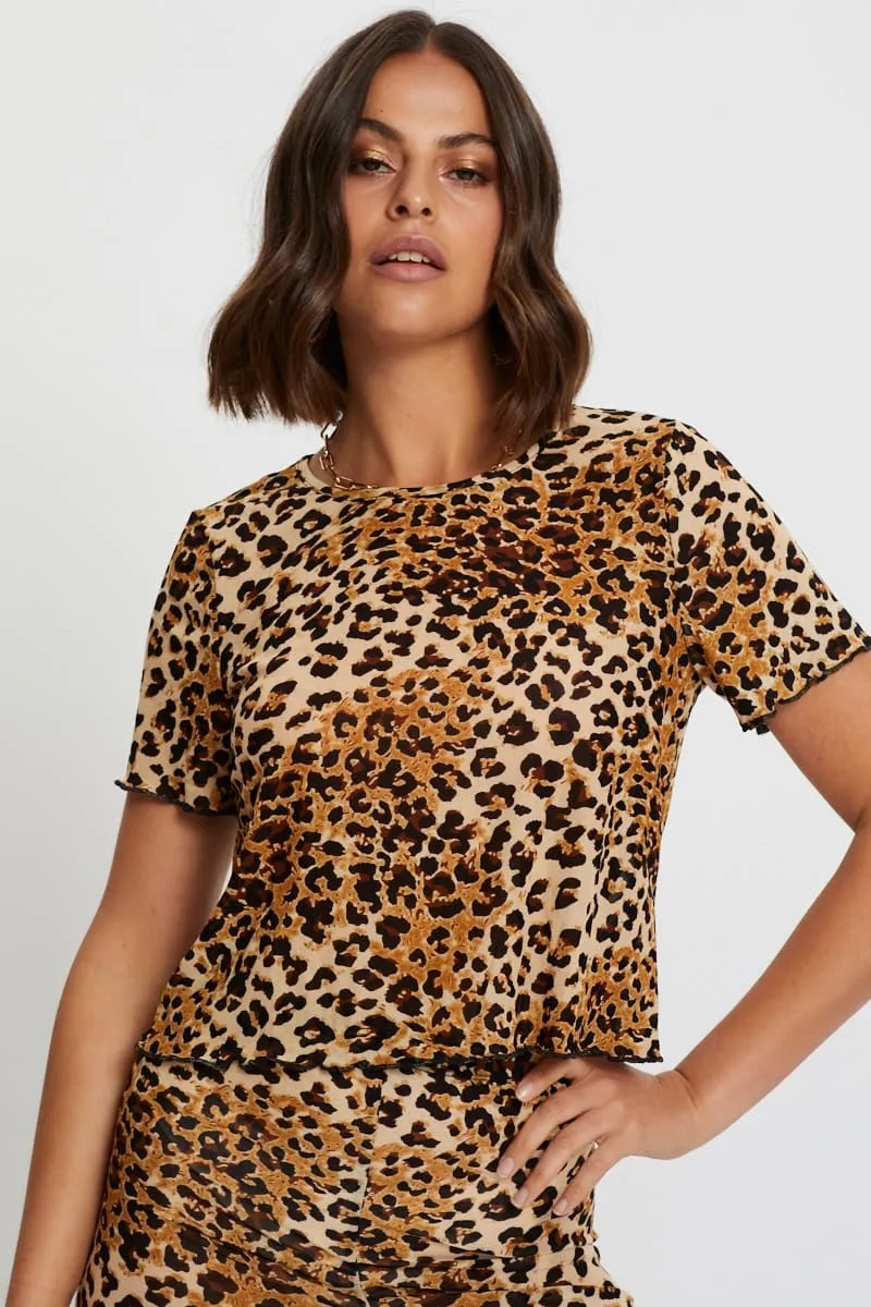 Print Mesh T-Shirt Summer Air Relaxed Outfit