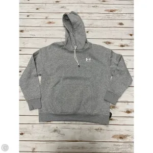 Flexible Outerwear BuiltIn Grip Athletic Sweatshirt Hoodie By Under Armour In Grey, Size: L