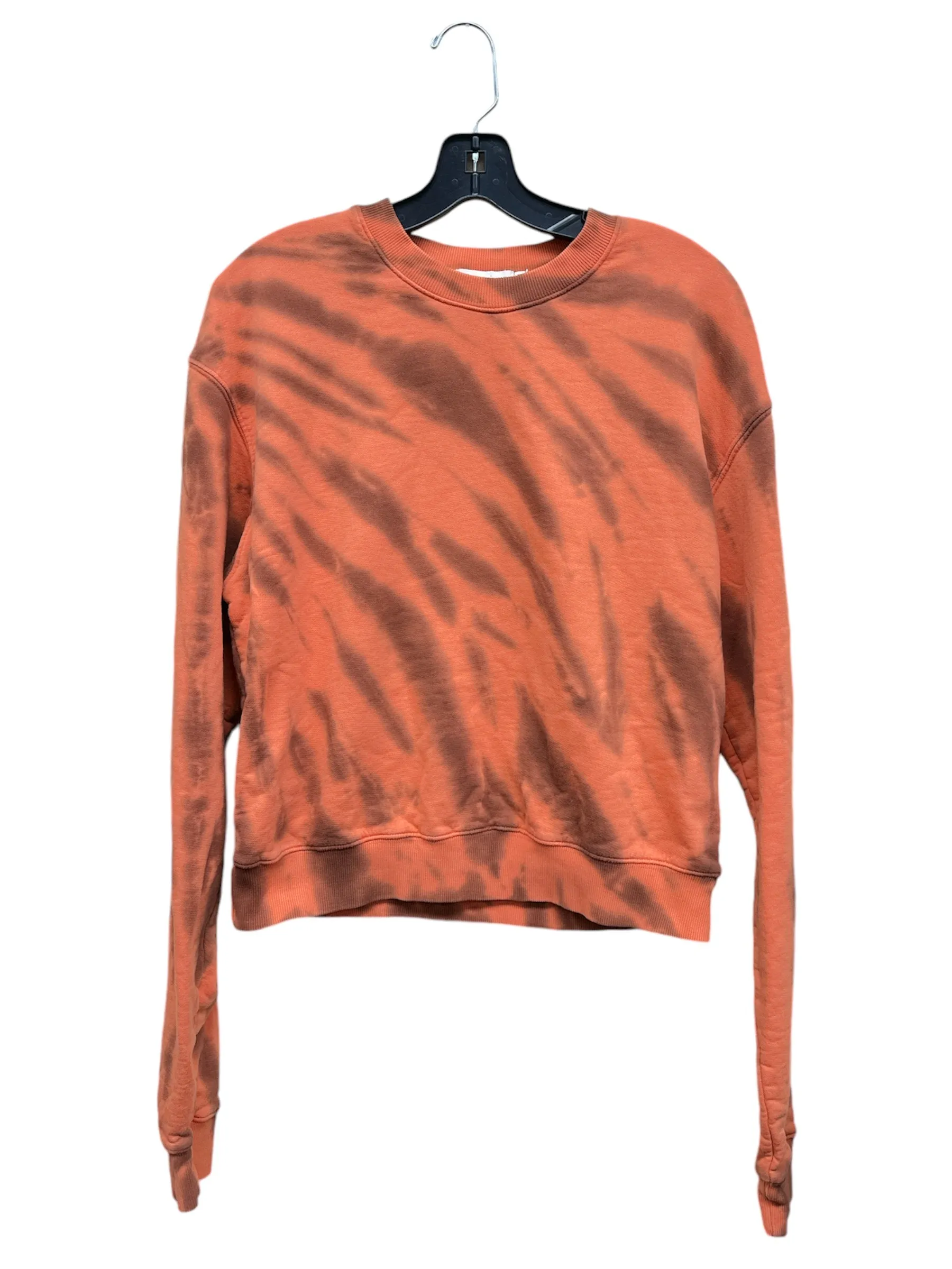 Sweatshirt Crewneck By Good American In Tie Dye Print, Size: S sporty wear Sprint Fit