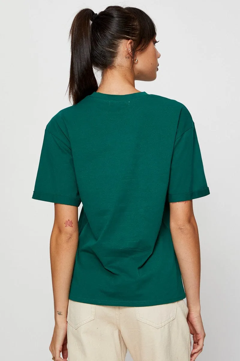 Green Graphic T-Shirt Short Sleeve cycling outfit