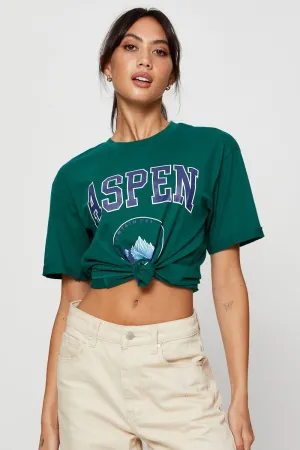 Soft and Lightweight Casual and Soft Green Graphic T-Shirt Short Sleeve