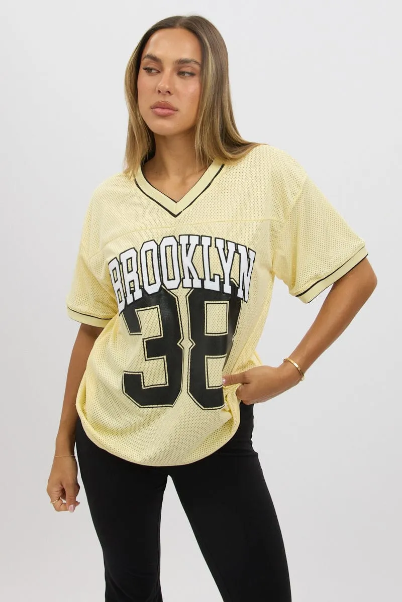 Cozy Layer Modern Layering Yellow Sport Tee Short Sleeve