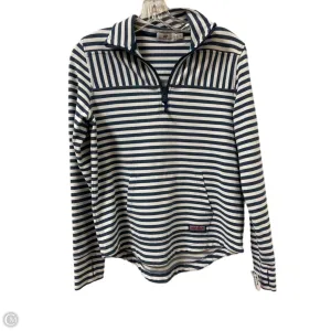 Sweatshirt Collar By Vineyard Vines In Blue & White, Size: S Trendy Sweatpants