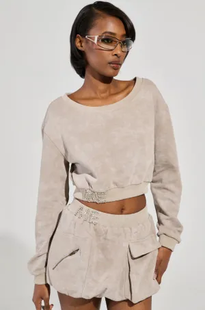 OFF-DUTY SWEATSHIRT glove accents